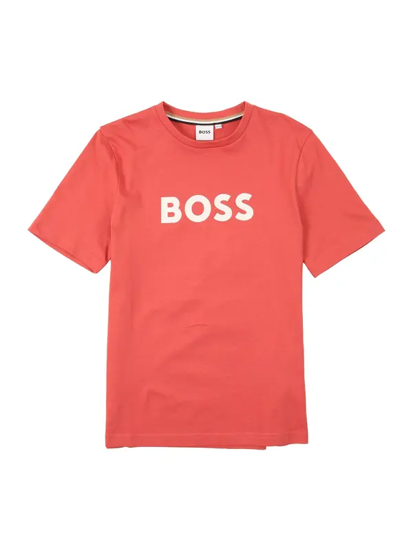 BOSS BOSS Majica  rdeča / bela