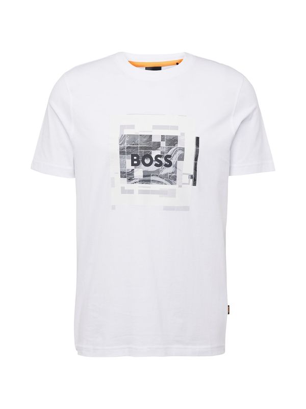 BOSS BOSS Majica 'Te_Urban'  siva / črna / bela