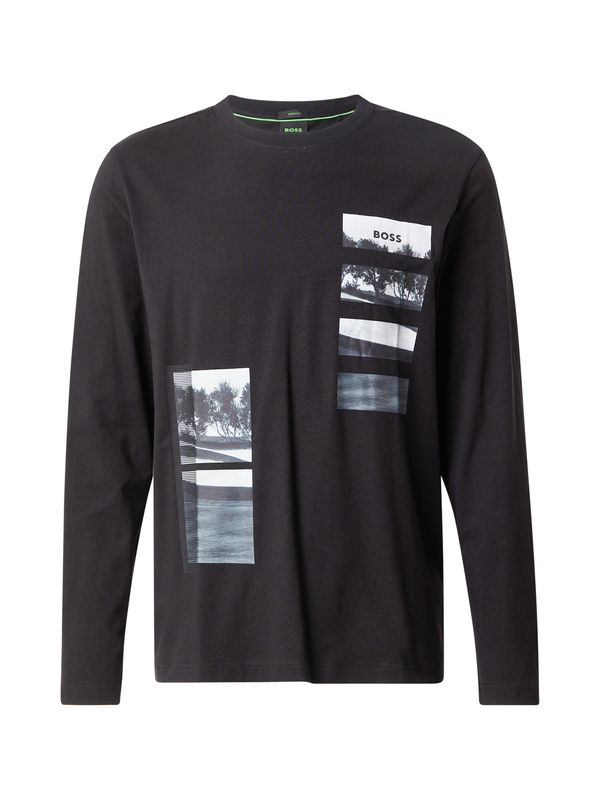 BOSS BOSS Majica 'Togn Desert'  svetlo siva / temno siva / črna