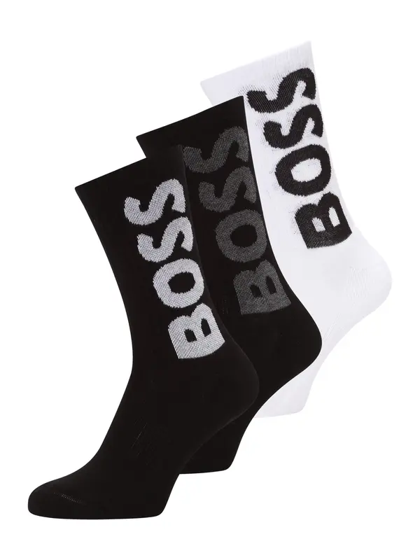 BOSS BOSS Nogavice  antracit / svetlo siva / črna / bela