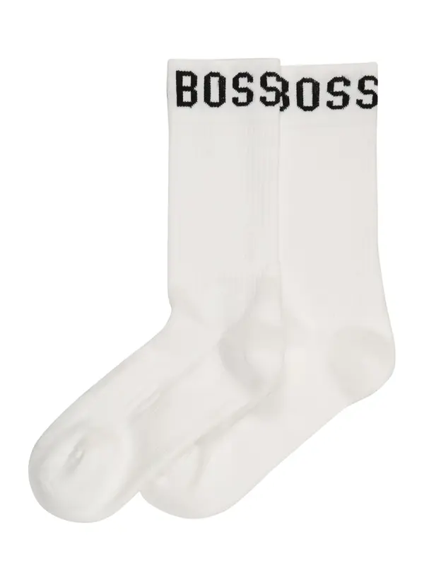 BOSS BOSS Nogavice  črna / bela