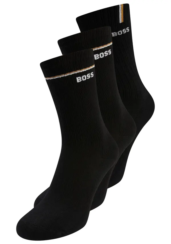 BOSS BOSS Nogavice  karamel / črna / bela