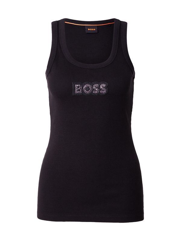 BOSS BOSS Top 'C_Ematite'  lila / črna