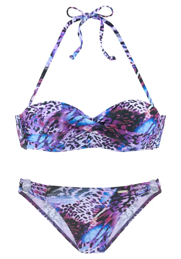 Bruno Banani Bruno Banani Bikini  sliva / majnica / črna / bela