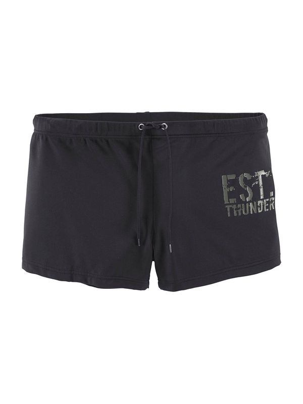 BRUNO BANANI BRUNO BANANI Kratke kopalne hlače 'Est'  grafit / črna