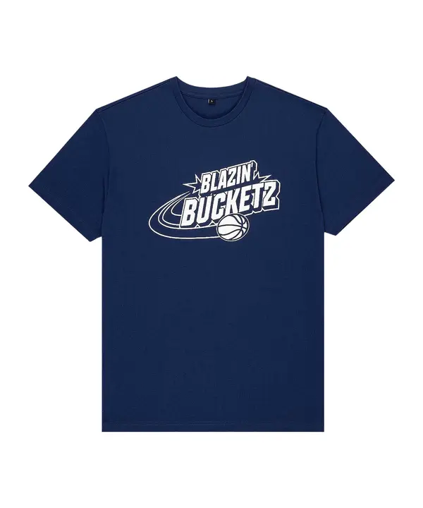 Bucketz Bucketz Majica  temno modra / bela