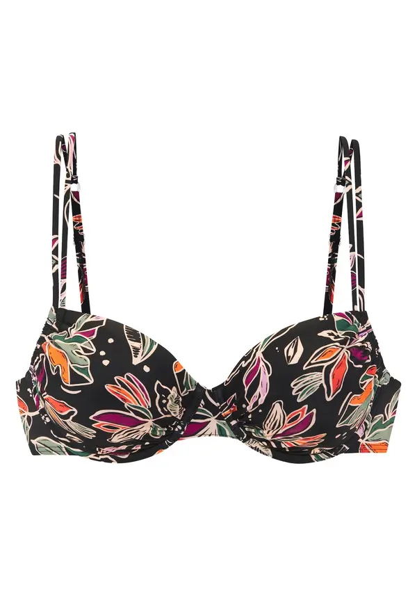 BUFFALO BUFFALO Bikini zgornji del  bež / temno zelena / oranžna / črna