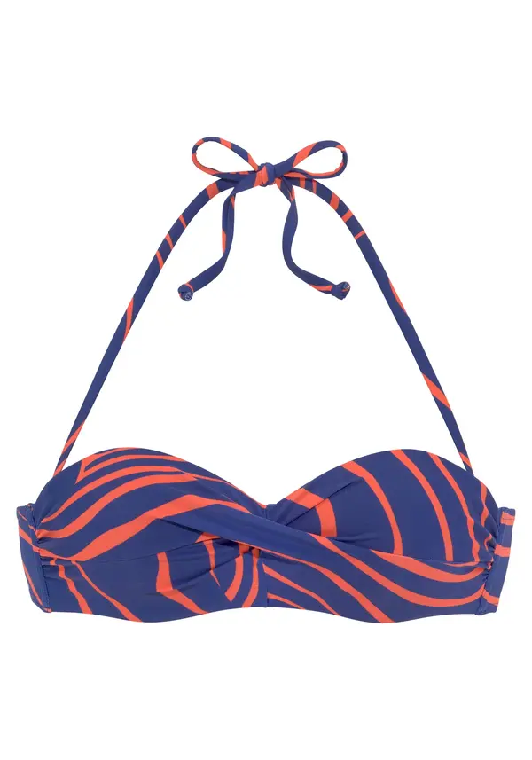 BUFFALO BUFFALO Bikini zgornji del 'Buffalo'  temno modra / oranžna