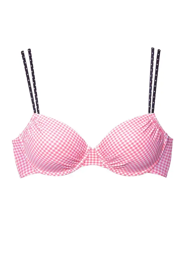 BUFFALO BUFFALO Bikini zgornji del 'Florida'  roza / črna / bela