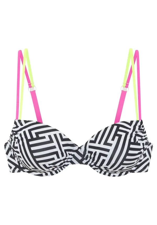 BUFFALO BUFFALO Bikini zgornji del  limona / roza / črna / bela