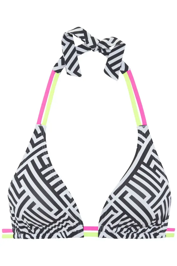 BUFFALO BUFFALO Bikini zgornji del  neonsko zelena / roza / črna / bela
