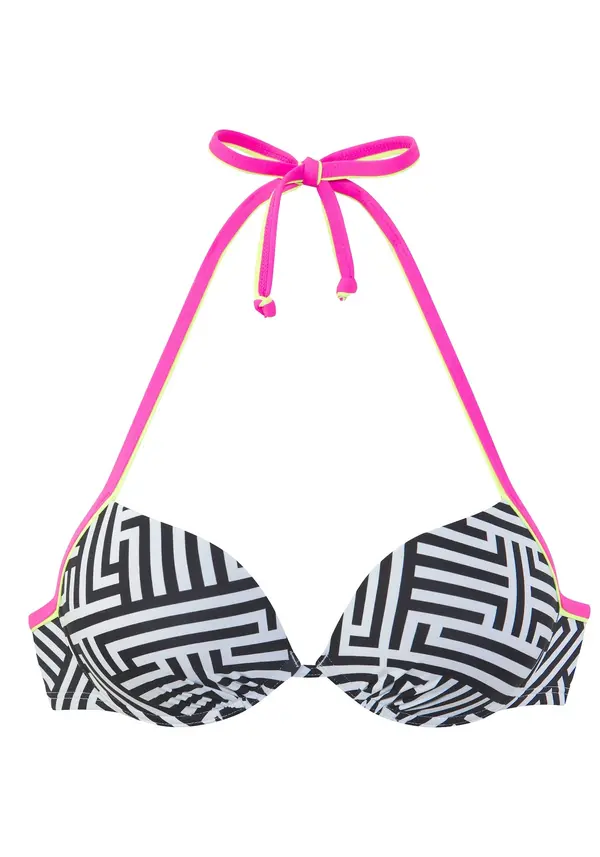 BUFFALO BUFFALO Bikini zgornji del  rumena / roza / črna / bela