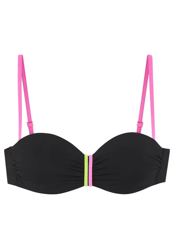 BUFFALO BUFFALO Bikini zgornji del  svetlo zelena / roza / črna