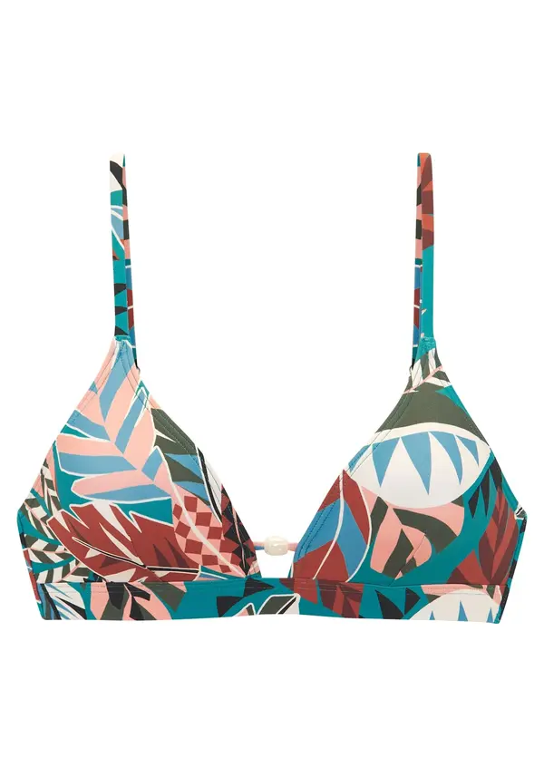 BUFFALO BUFFALO Bikini zgornji del  voda / breskev / temno rdeča / off-bela
