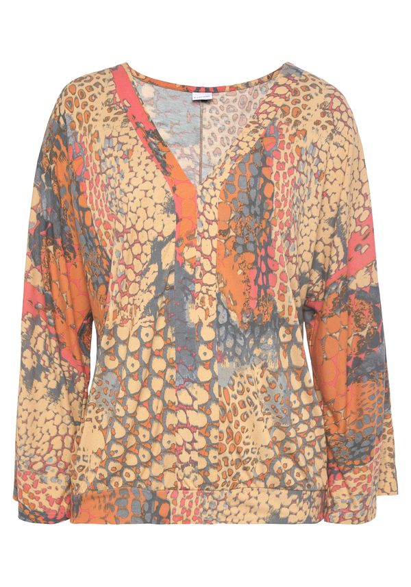 BUFFALO BUFFALO Bluza  bež / siva / oranžna