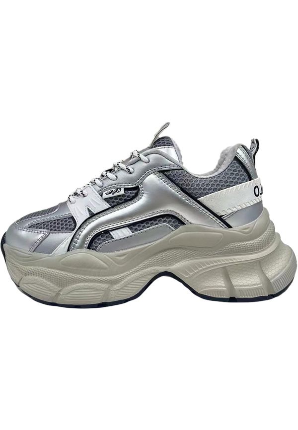 BUFFALO BUFFALO Nizke superge  črna / srebrna / bela