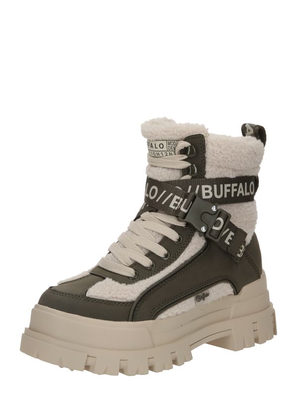 BUFFALO BUFFALO Škornji 'Aspha Com1'  kaki / off-bela