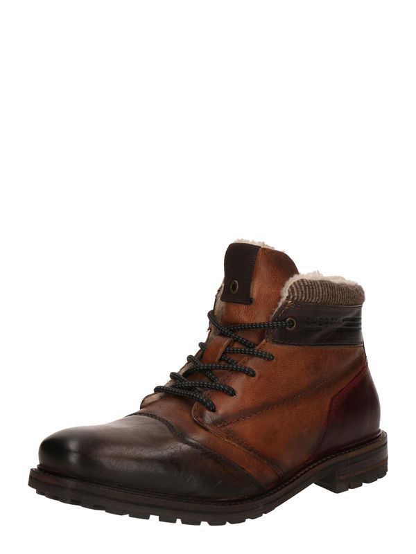 bugatti bugatti Gležnarji z vezalkami 'Masat'  kostanj rjava / temno rjava