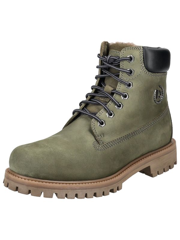 bugatti bugatti Gležnarji z vezalkami  zelena / črna