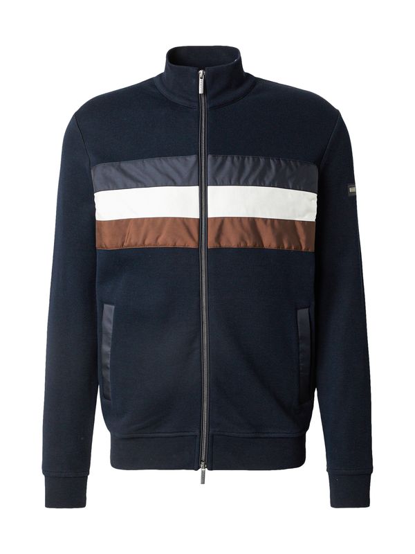 bugatti bugatti Jopa na zadrgo  temno modra / rjava / bela