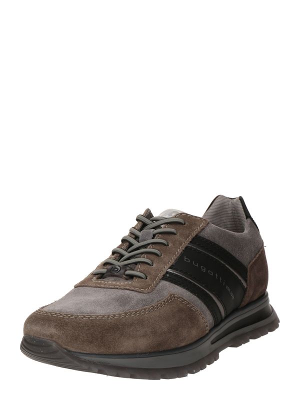 bugatti bugatti Športni čevlji z vezalkami  čokolada / siva / črna