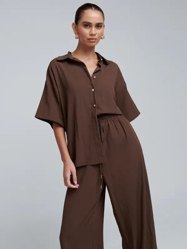 BWLDR BWLDR Bluza 'Josefina'  temno rjava