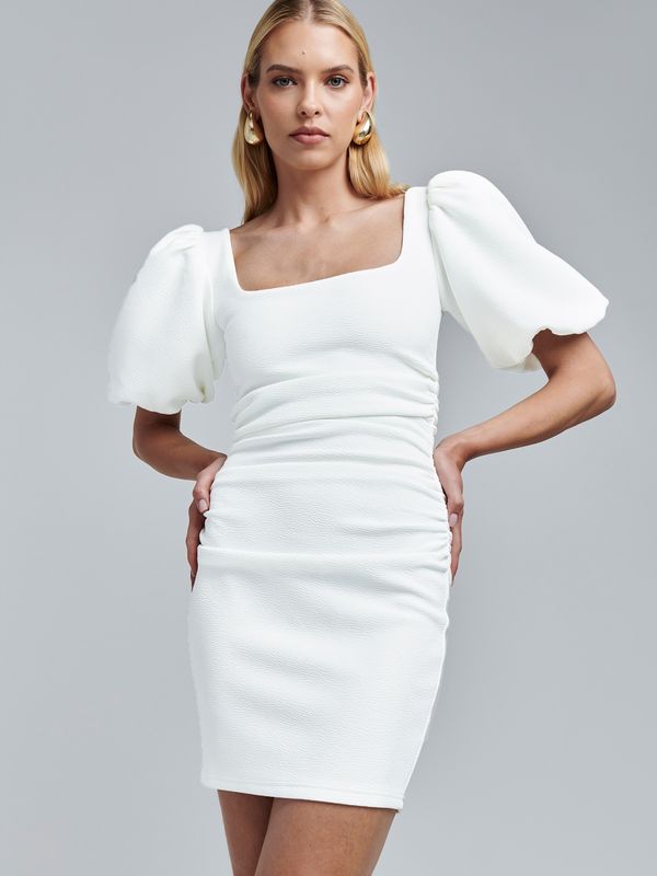 BWLDR BWLDR Koktejl obleka 'Shaya'  bela