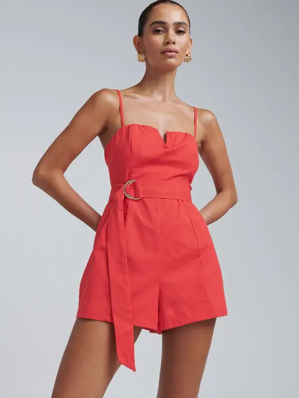 BWLDR BWLDR Kombinezon 'FI COTTON PLAYSUIT'  korala