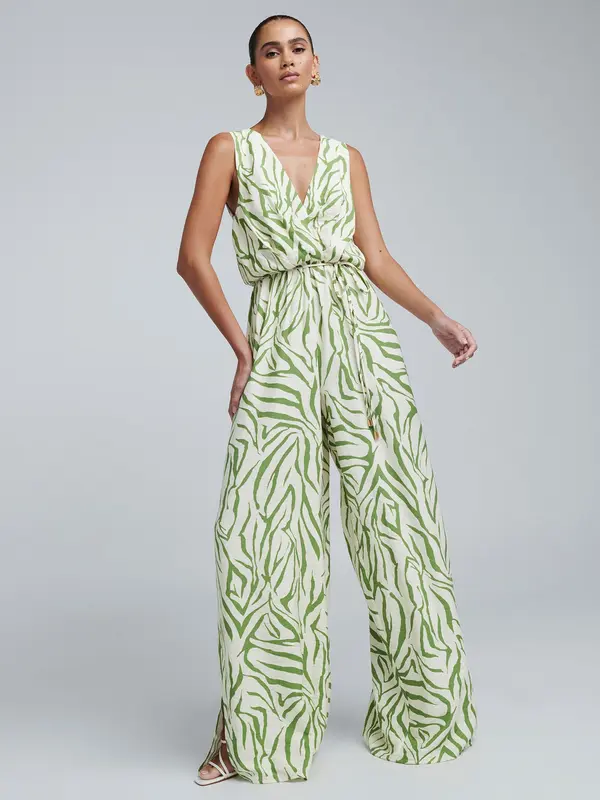 BWLDR BWLDR Kombinezon 'SPARKLE JUMPSUIT'  zelena / off-bela