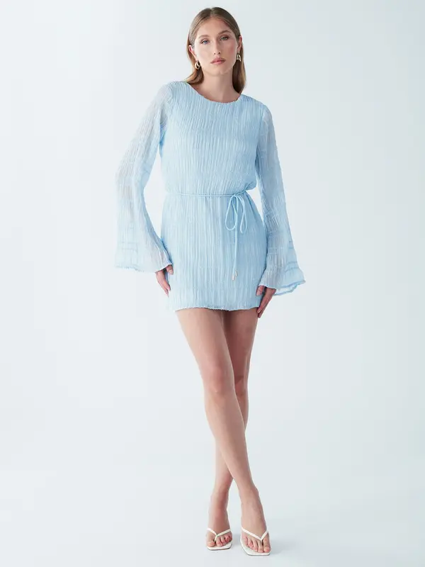 BWLDR BWLDR Obleka 'ASHLEIGH DRESS'  svetlo modra