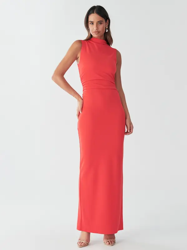 BWLDR BWLDR Obleka 'LANA MAXI DRESS'  korala