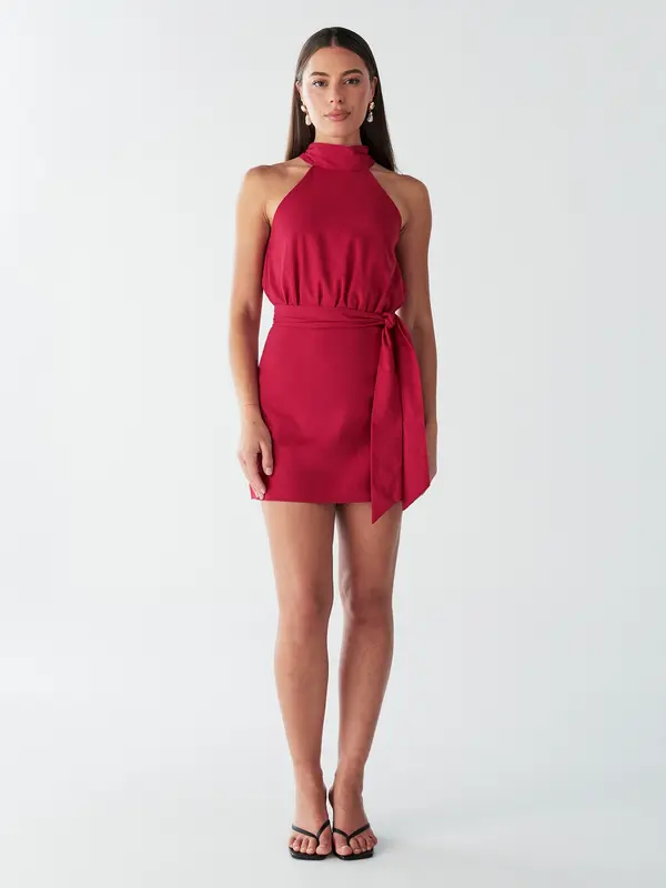 BWLDR BWLDR Obleka 'LEISHA DRESS'  rdeča