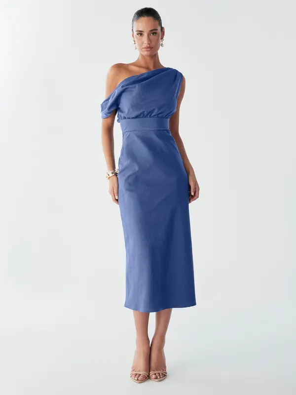 BWLDR BWLDR Obleka 'SONOA MAXI DRESS'  kobalt modra