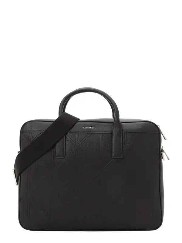 Calvin Klein Calvin Klein Aktovka 'EMBOSS COMMUTER'  črna