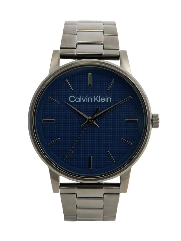 Calvin Klein Calvin Klein Analogna ura  mornarska / pastelno modra / srebrna
