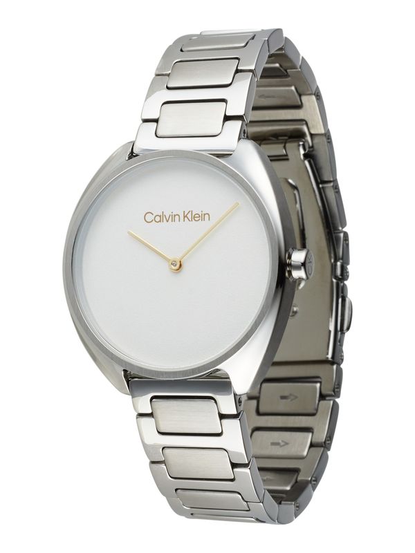 Calvin Klein Calvin Klein Analogna ura 'Timeless'  srebrna / bela