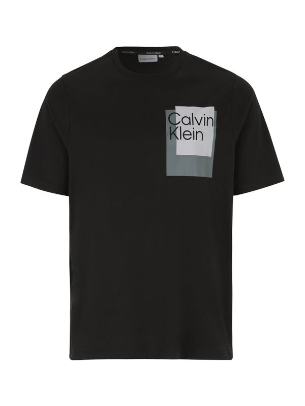 Calvin Klein Big & Tall Calvin Klein Big & Tall Majica  bazaltno siva / svetlo siva / črna