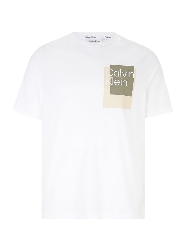 Calvin Klein Big & Tall Calvin Klein Big & Tall Majica  bež / kaki / bela