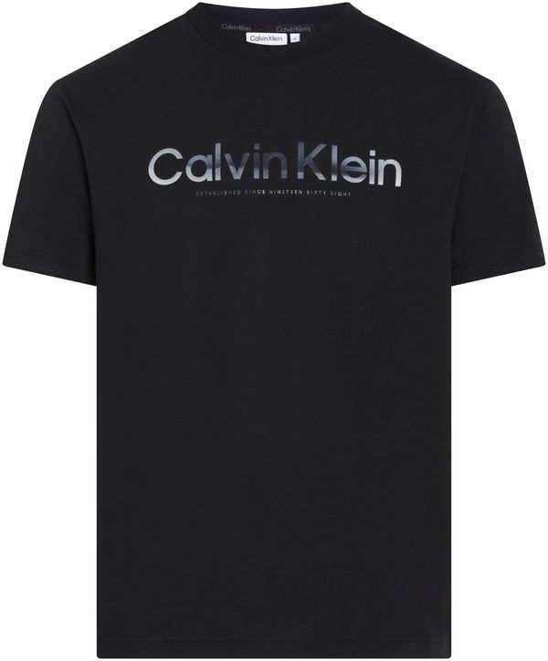 Calvin Klein Big & Tall Calvin Klein Big & Tall Majica  siva / črna