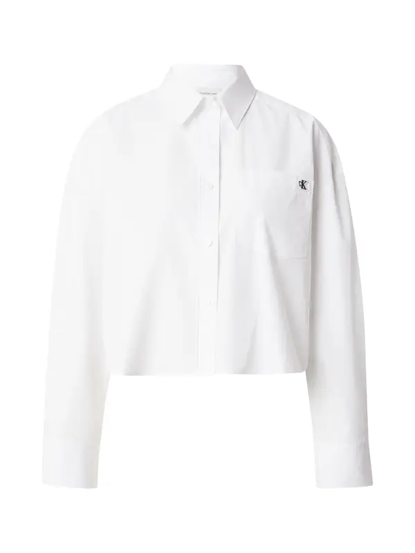 Calvin Klein Jeans Calvin Klein Jeans Bluza 'Monogram Cropped'  bela