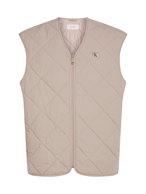 Calvin Klein Calvin Klein Jeans Brezrokavnik  bež / črna