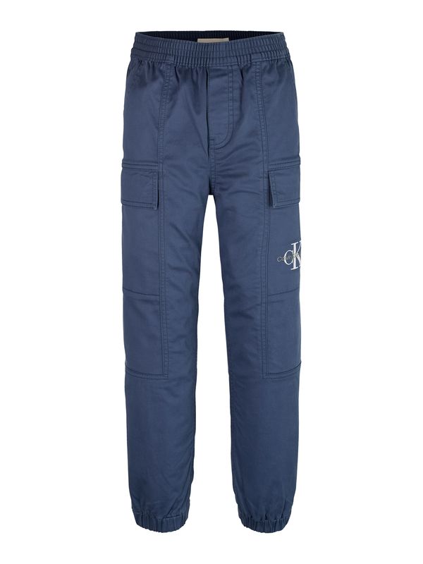 Calvin Klein Jeans Calvin Klein Jeans Hlače 'ESSENTIAL'  modra / off-bela