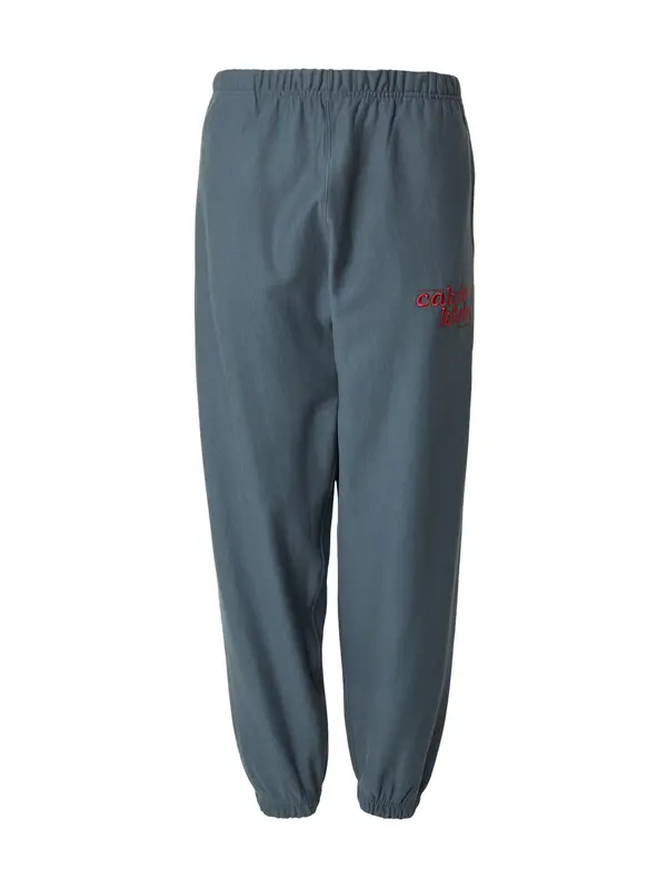 Calvin Klein Jeans Calvin Klein Jeans Hlače 'Logo Embroidery Cuffed'  dimno modra / rdeča