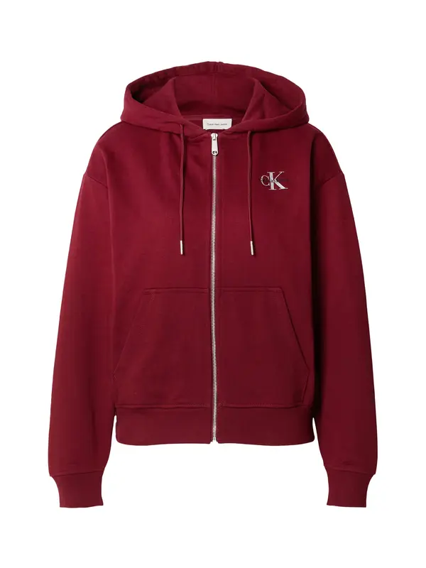 Calvin Klein Jeans Calvin Klein Jeans Jopa na zadrgo  temno rdeča / črna / bela