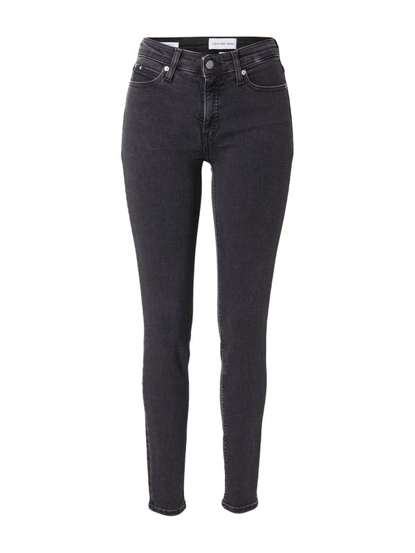 Calvin Klein Jeans Calvin Klein Jeans Kavbojke 'MID RISE SKINNY'  črn denim