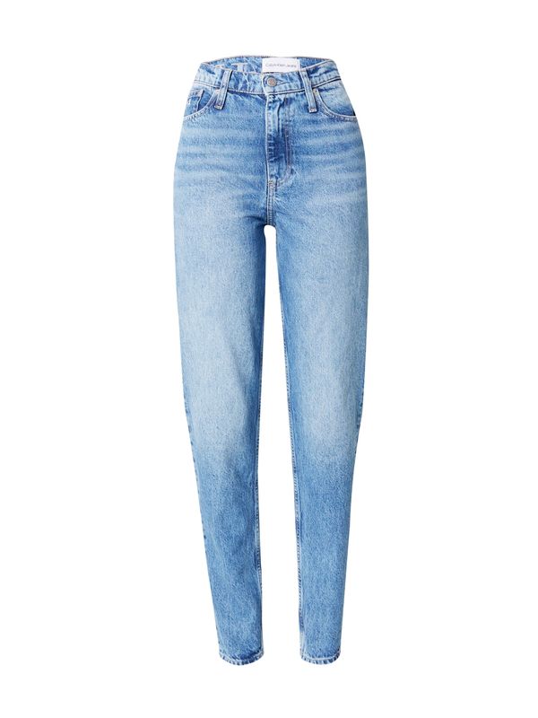 Calvin Klein Jeans Calvin Klein Jeans Kavbojke 'MOM Jeans'  svetlo bež / moder denim / bela