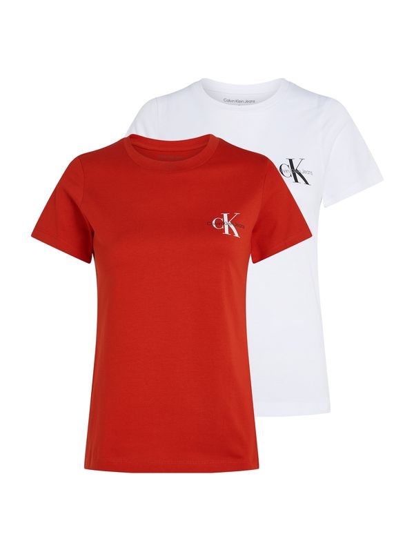 Calvin Klein Jeans Calvin Klein Jeans Majica '2-PACK MONOGRAM SLIM TEE'  rdeča