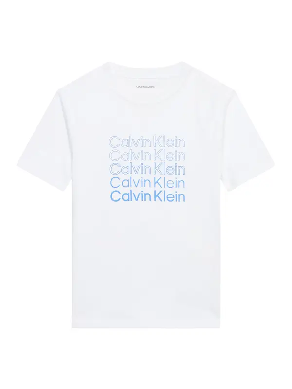 Calvin Klein Jeans Calvin Klein Jeans Majica  azur / bela