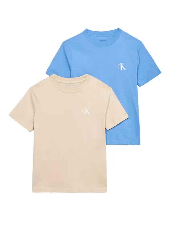 Calvin Klein Jeans Calvin Klein Jeans Majica  bež / azur / bela