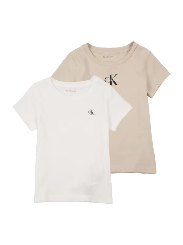 Calvin Klein Jeans Calvin Klein Jeans Majica  bež / črna / bela